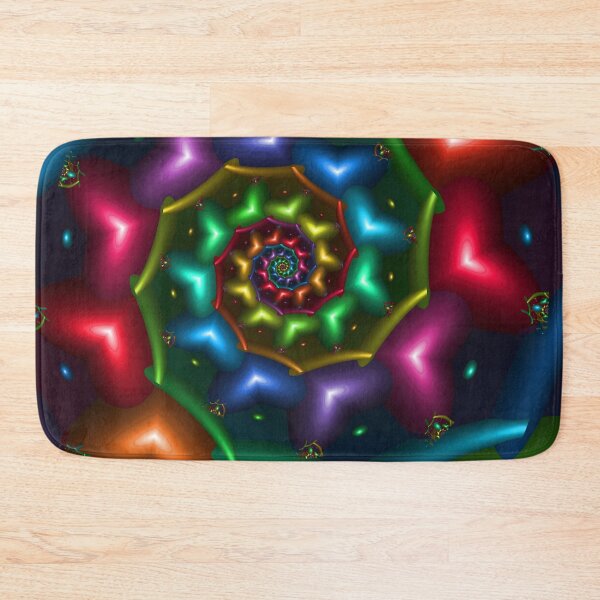 Item preview, Rainbow Coloured Hearts Spiral designed and sold by pinkal.