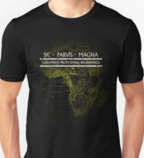 Uncharted - SIC PARVIS MAGNA (Black) Unisex T-Shirt