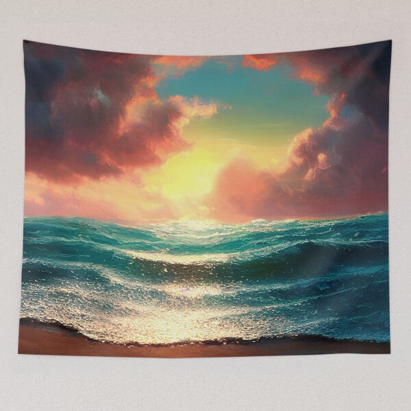 Item preview, blue ocean, sunset #9 designed and sold by supeart.
