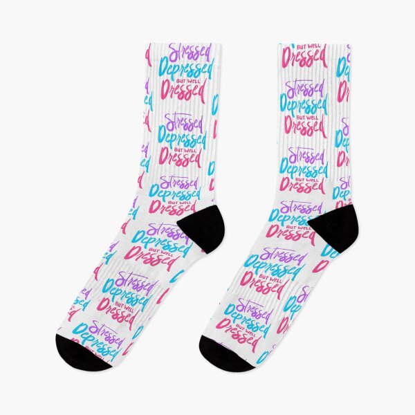 Item preview, Stressed Depressed But Well Dressed designed and sold by mermaidpaints.