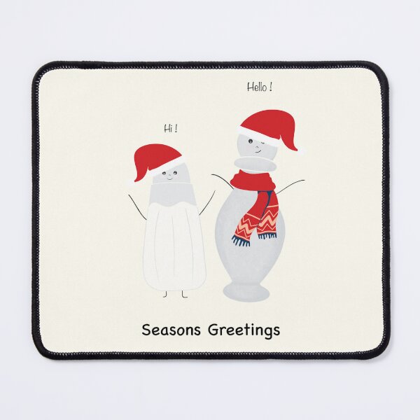 Item preview, Seasons Greetings Salt and Pepper Shaker Christmas Pun designed and sold by Orchyd.