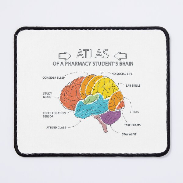 Item preview, Atlas of a Pharmacy Student Brain designed and sold by lukassfrshopnow.