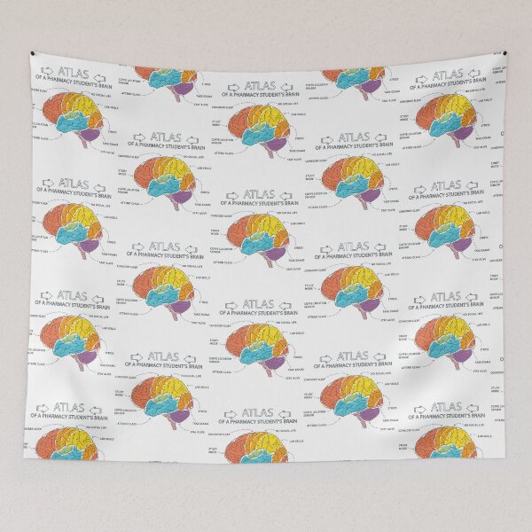 Item preview, Atlas of a Pharmacy Student Brain designed and sold by lukassfrshopnow.