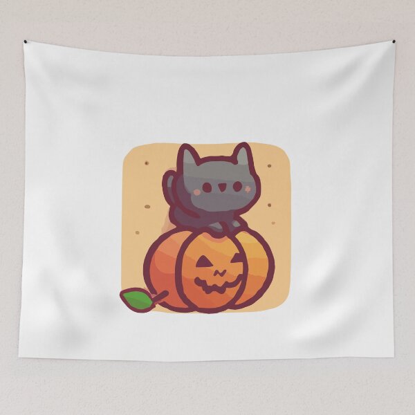 Item preview, Cute cat on a carved pumpkin designed and sold by SINANSHOP.