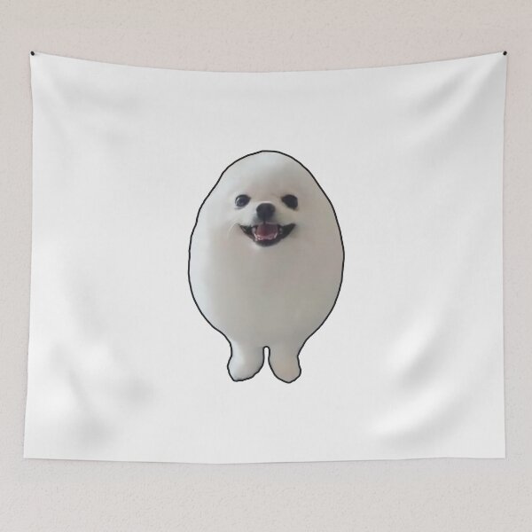 Item preview, Funny EGGDOG Meme (Egg Dog White Pomeranian HQ) designed and sold by fomodesigns.