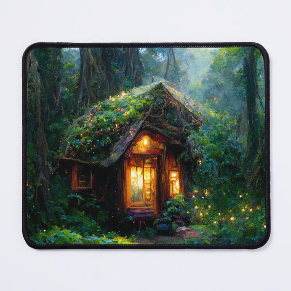 Item preview, Forest cabin with fairytale magic - Fantasy dream designed and sold by Monkyra.