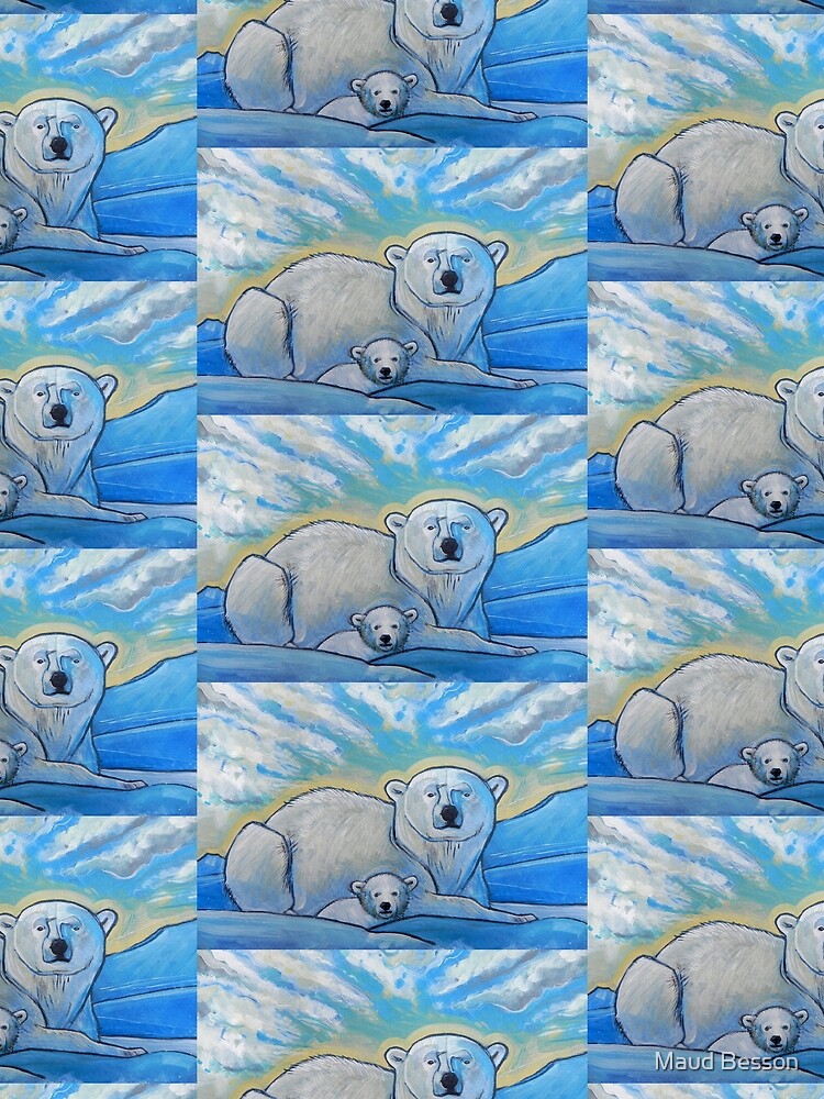 Thumbnail 3 of 3, Scarf, White Bear designed and sold by MaudBesson.
