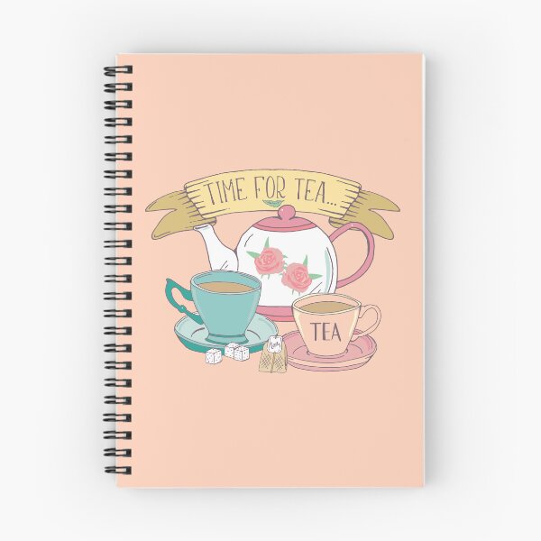 Item preview, Time For Tea Aesthetic Tea Design in Vintage Pink and Blue designed and sold by HotHibiscus.