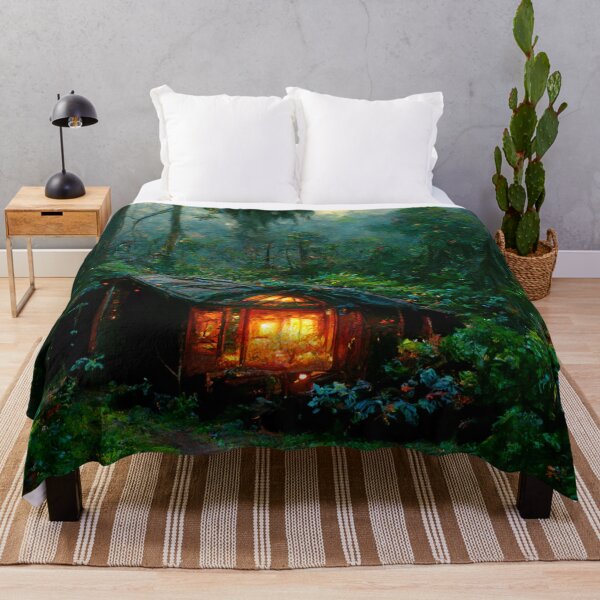 Item preview, Forest cabin with fairytale magic - Fantasy dream designed and sold by Monkyra.