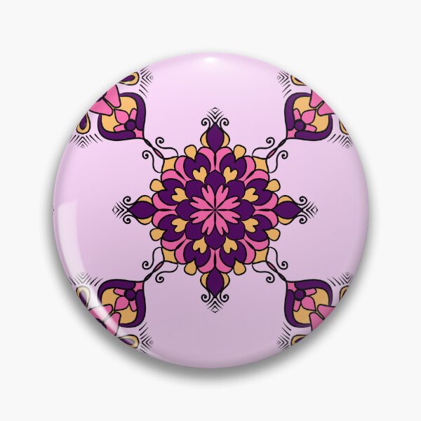Item preview, Cute Pink Traditional Mandala Pattern designed and sold by patternologyy.