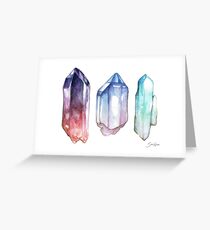 Crystals Greeting Card