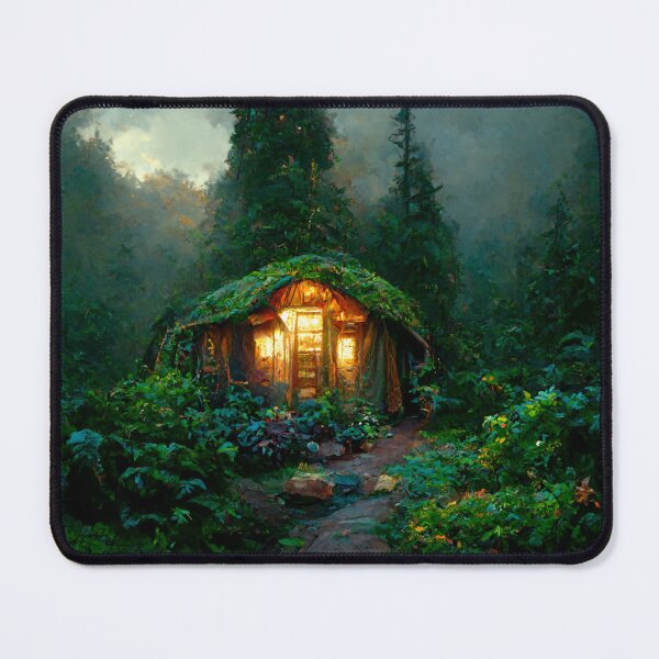Item preview, Forest cabin with fairytale magic - Fantasy dream designed and sold by Monkyra.