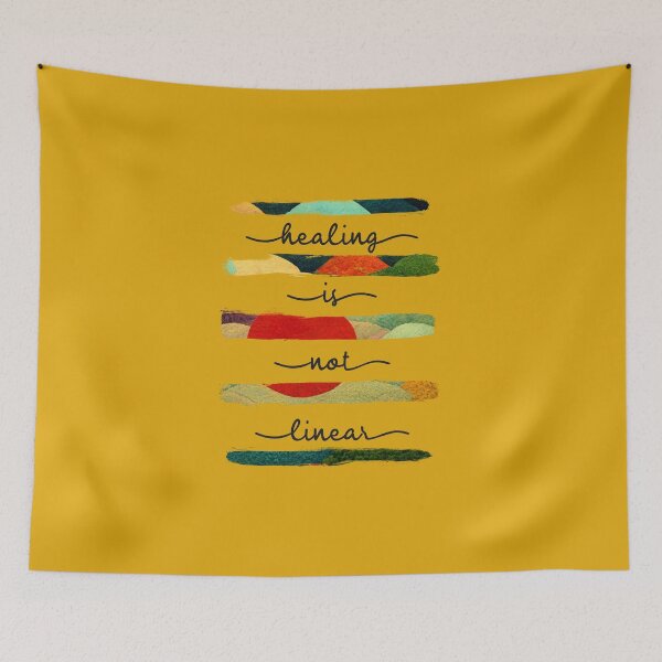 Item preview, Healing is not linear (black line) designed and sold by RazorGirlRose.