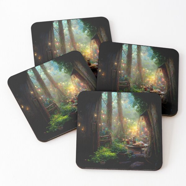 Item preview, Forest cabin with fairytale magic - Fantasy dream designed and sold by Monkyra.