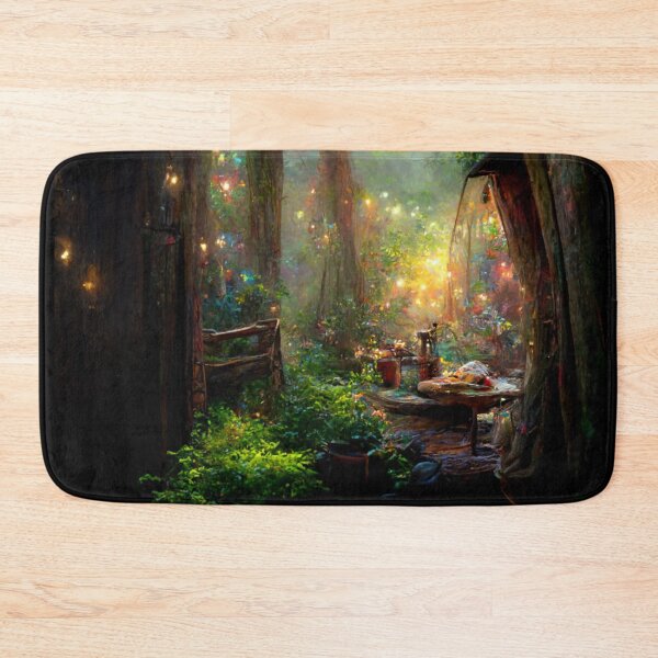 Item preview, Forest cabin with fairytale magic - Fantasy dream designed and sold by Monkyra.