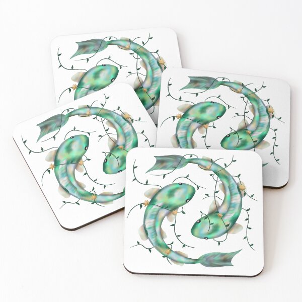 Item preview, two green fish designed and sold by octo-PS.