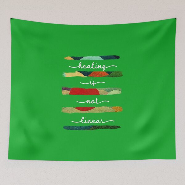Item preview, Healing is not linear (white line) designed and sold by RazorGirlRose.