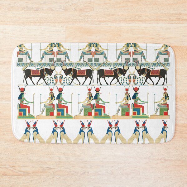 Item preview, The Ancient Egypt's Style Pattern with Masked Figures of the Humans and Animals   designed and sold by IraNiva.