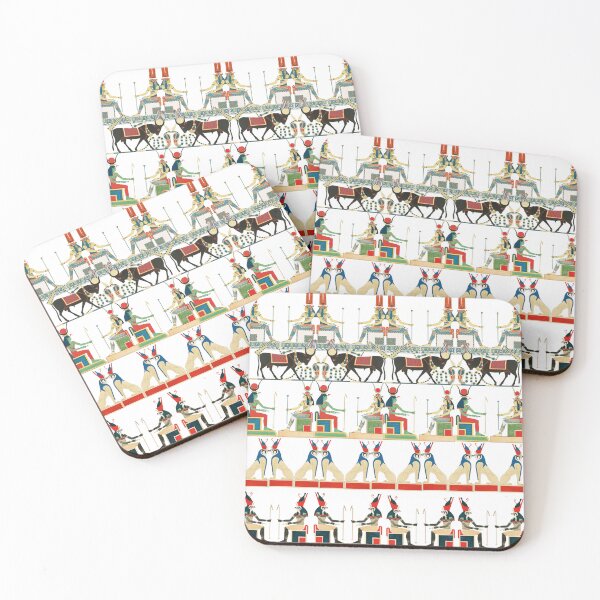 Item preview, The Ancient Egypt's Style Pattern with Masked Figures of the Humans and Animals   designed and sold by IraNiva.