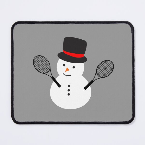 Item preview, Snowman With Blue Tennis Rackets designed and sold by BigCityTennis.