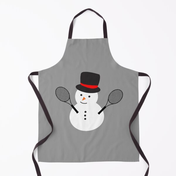 Item preview, Snowman With Blue Tennis Rackets designed and sold by BigCityTennis.