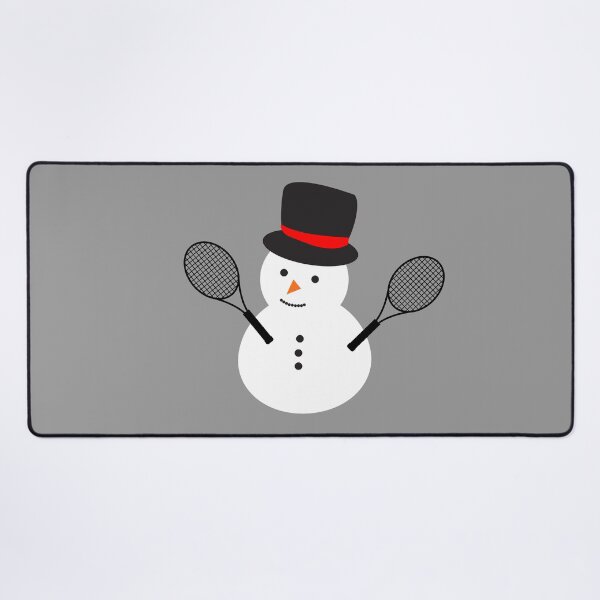 Item preview, Snowman With Blue Tennis Rackets designed and sold by BigCityTennis.