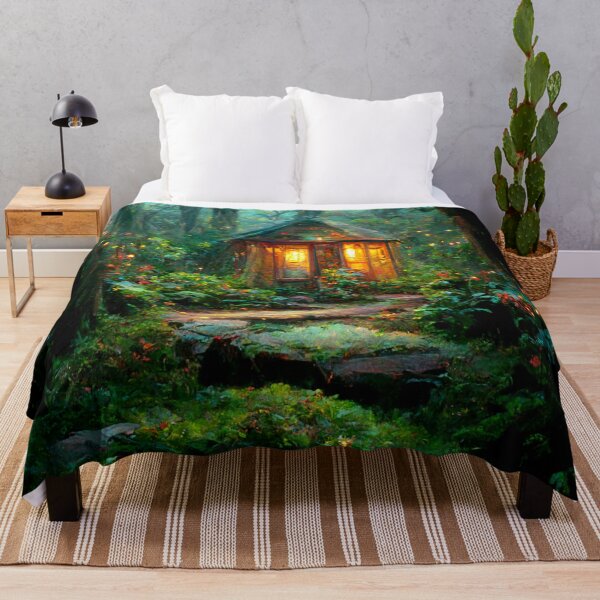 Item preview, Forest cabin with fairytale magic - Fantasy dream designed and sold by Monkyra.