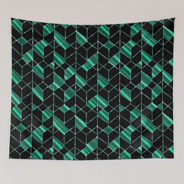 Item preview, Black,turquoise geometric pattern. designed and sold by marinaklykva.
