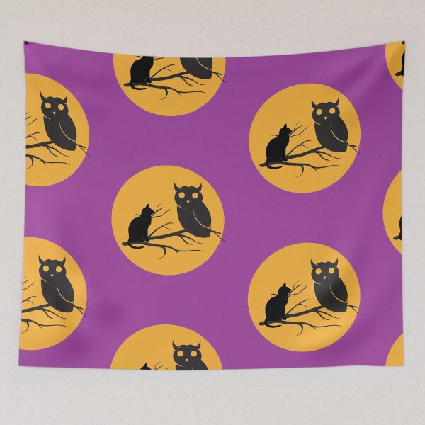Item preview, a Cat and an owl  designed and sold by wear best.