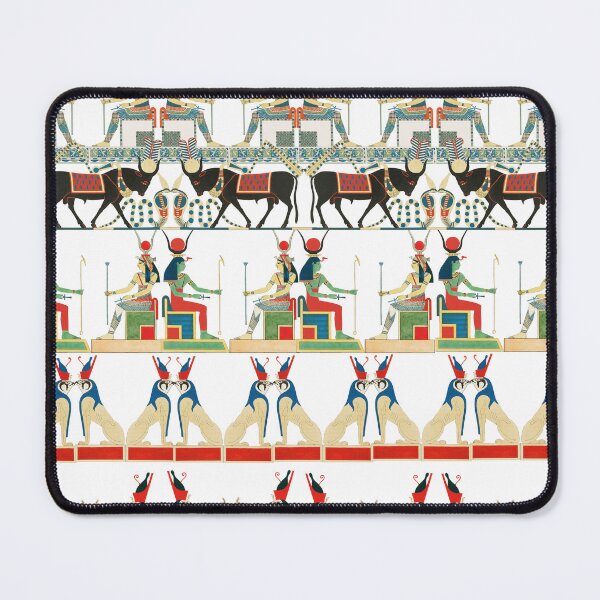 Item preview, The Ancient Egypt's Style Pattern with Masked Figures of the Humans and Animals designed and sold by IraNiva.