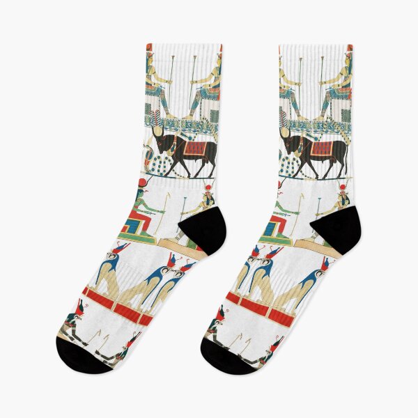 Item preview, The Ancient Egypt's Style Pattern with Masked Figures of the Humans and Animals   designed and sold by IraNiva.
