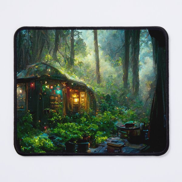Item preview, Forest cabin with fairytale magic - Fantasy dream designed and sold by Monkyra.
