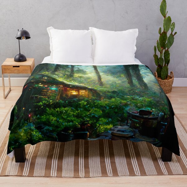 Item preview, Forest cabin with fairytale magic - Fantasy dream designed and sold by Monkyra.