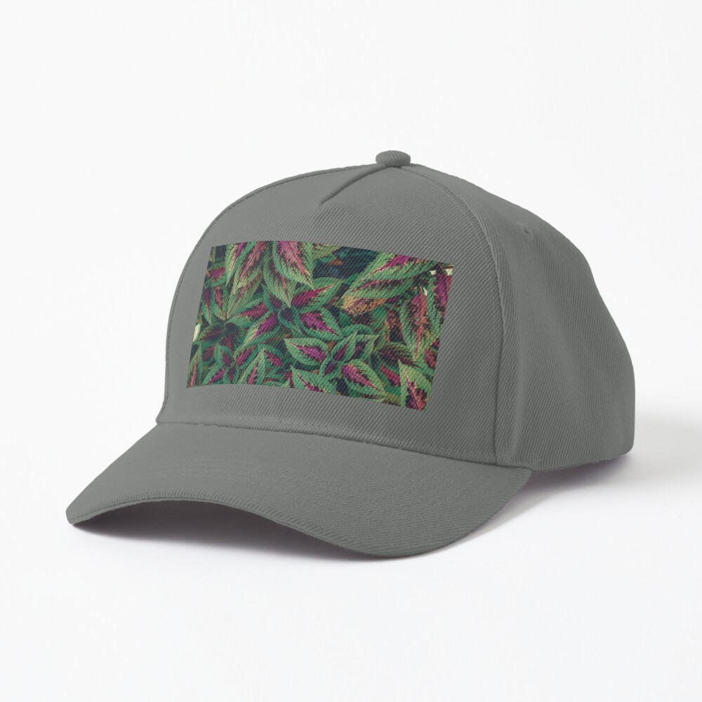 Purple and Green Plants Cap
