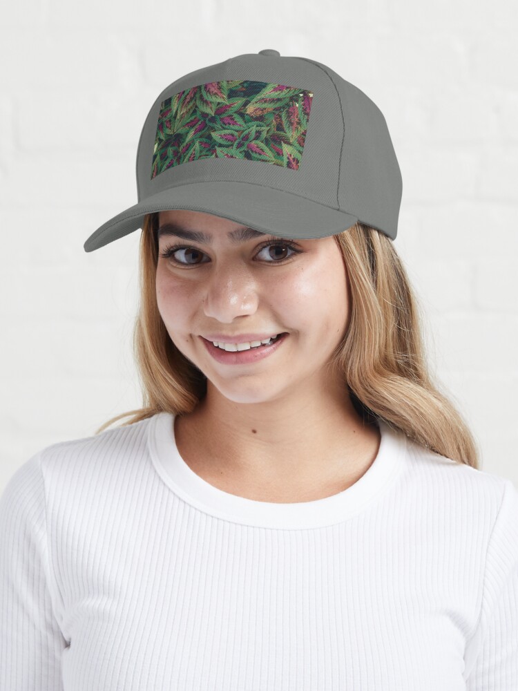 Alternate view of Purple and Green Plants Cap