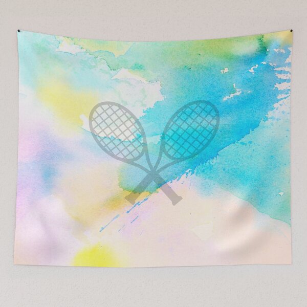 Item preview, Raquetas de tenis en acuarela designed and sold by BigCityTennis.