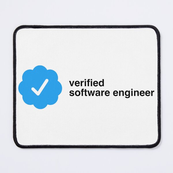 Item preview, Verified software engineer | certification checkmark designed and sold by CodingStore ★★★★★.