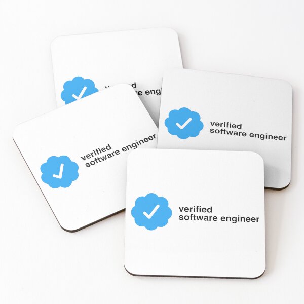 Item preview, Verified software engineer | certification checkmark designed and sold by CodingStore  ★★★★★.