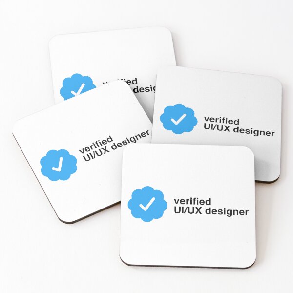 Item preview, Verified UI/UX designer | certification checkmark designed and sold by CodingStore  ★★★★★.