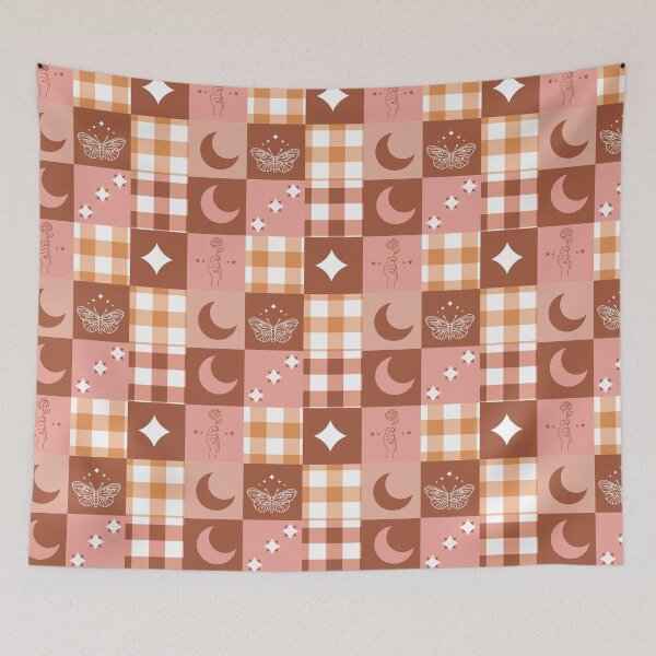 Item preview, Boho Patchwork Design with earth and pink tones designed and sold by Maussa Ivimas.