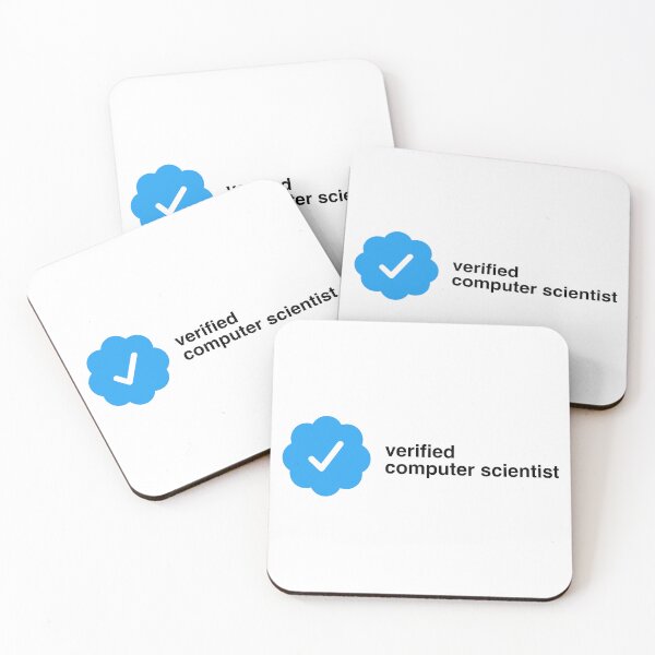 Item preview, Verified computer scientist | certification checkmark designed and sold by CodingStore  ★★★★★.