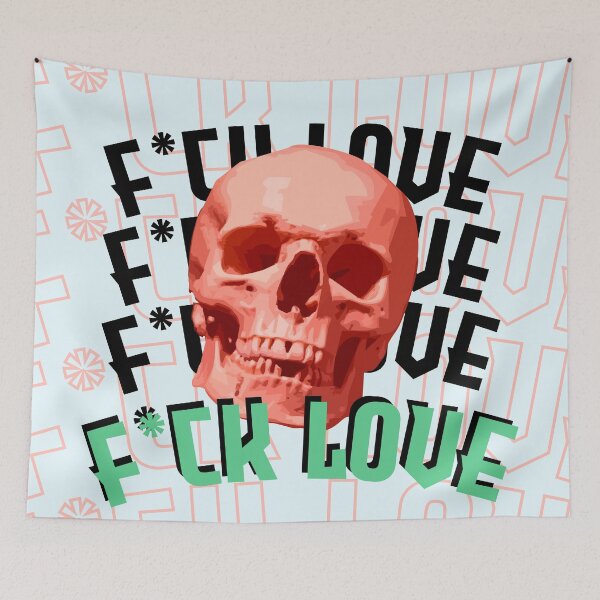 Item preview, F*ck love skull designed and sold by namifile.