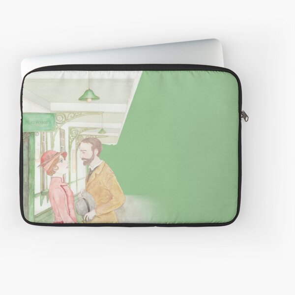 Zenobia and Juan Ramón Jiménez on the train platform Laptop Sleeve