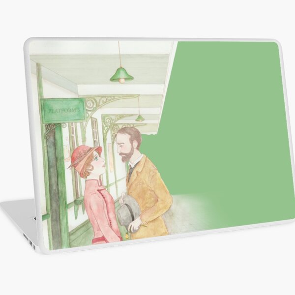 Zenobia and Juan Ramón Jiménez on the train platform Laptop Skin