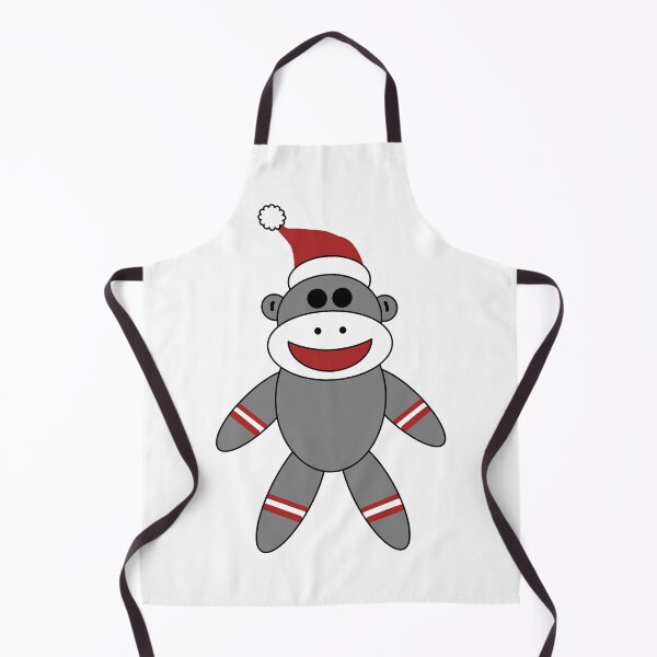 Item preview, Cute Sock Monkey With Santa Hat Christmas designed and sold by Orchard Berry.