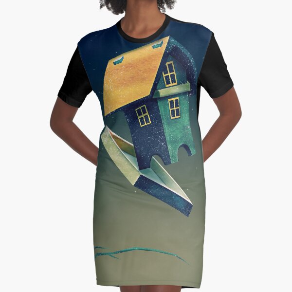 Flying Bird...house T-Shirt Kleid