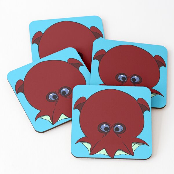 Item preview, A cartoonish round vampire squid, very unhappy :) designed and sold by BrachiaST.