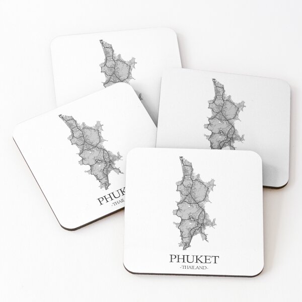 Item preview, Phuket Thailand City Map Artwork designed and sold by SPAZE-Typo.