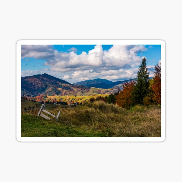 magnificent mountainous rural landscape in autumn Sticker