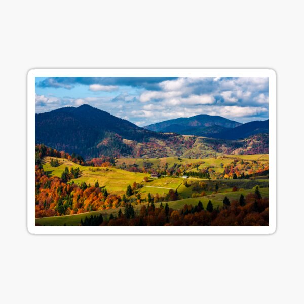 magnificent mountainous landscape in autumn Sticker